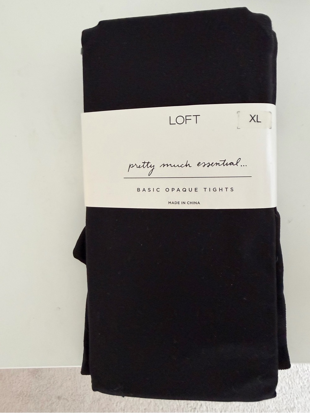 NWT LOFT Black Basic Opaque Tights